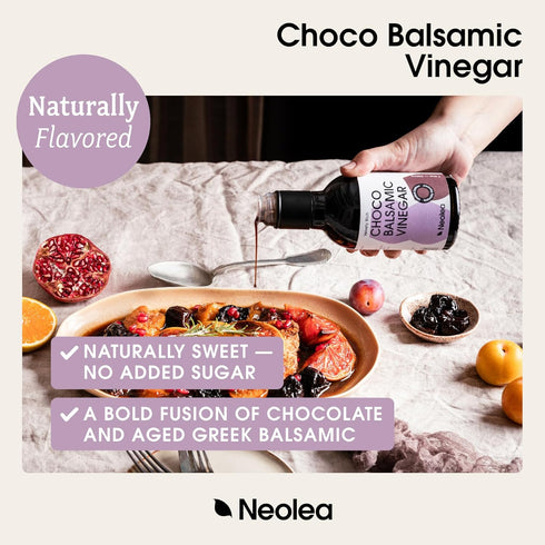 3 8.45 oz (250 ml) Neolea Chocolate Balsamic Vinegar from Greece - Aged Years in French Oak Barrels - Made from Grape