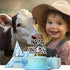 LIANGSS Holy Cow I'm Three Cake Topper Kids Happy Birthday Cute Dairy Cow Decoration, Boys and Girls Birthday Party