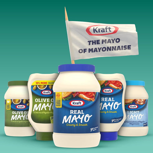 Kraft 30 oz Real Mayo Creamy & Smooth Mayonnaise, for a Keto and Low Carb Lifestyle, fl Jar