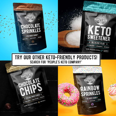 Keto Sprinkles, 6 oz. Larger Value Size, Dye Free, Non-GMO, Vegan, Gluten Free, Sugar Free Sprinkles