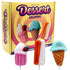 24ct, Dessert Lollipops Candy Milkshake, Ice Cream, and Popsicle, Strawberry Cream, Orange Cream, and Blueberry Cream