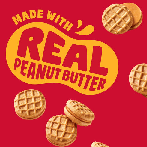 12 3 oz Nutter Butter Bites Peanut Butter Sandwich Cookies, - Bags