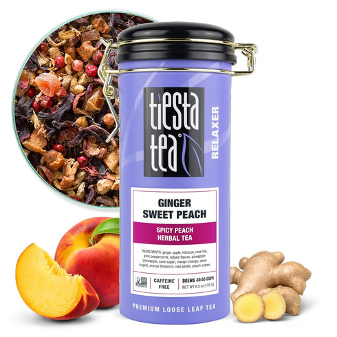Tiesta Tea - Ginger Sweet Peach, Loose Leaf, Spicy Peach Herbal Tea,