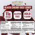 9 Slate Belt Smokehouse Black Cherry Beef Jerky, High Protein Snack, Gluten-Free Jerky Ounce