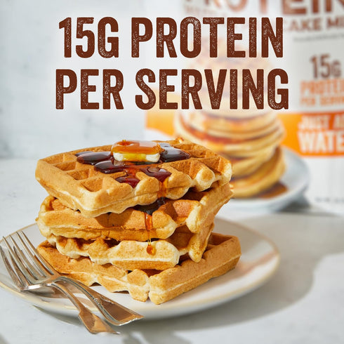12 PEScience Protein Pancake Mix for Protein Waffles and Pancakes, Just Add Water, Whey and Casein Blend, Amazing Taste