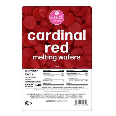 5 Sweet Shoppe Cardinal Red Melting Wafers, pounds