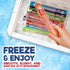 24 Count Pack Frozen Freeze Pops, Ice Pops Bulk of Refreshing Assorted Flavors, Enjoy Popsicles and Ready Anytime