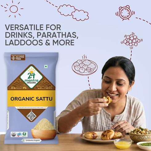 24 Mantra Organic (500g) Sattu Atta