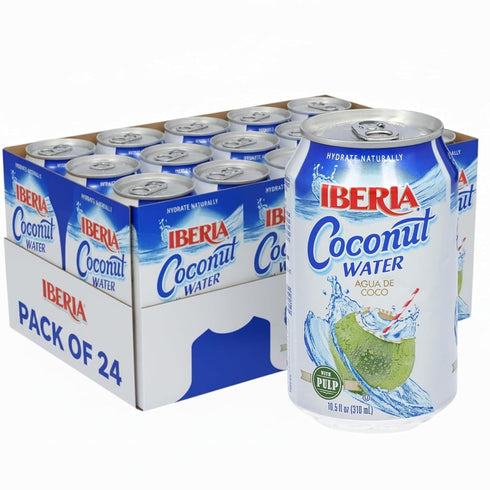 Iberia Coconut Water With Pulp, 10.5 Fl Oz (Pack of 24)