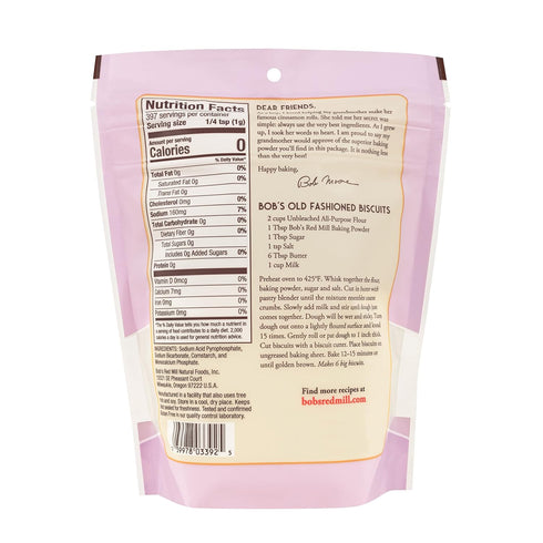 Bob's Red Mill Baking Powder 14 oz (2 Pack) - Double Acting Baking Powder - No Added Aluminum - Baking Powder Double Pack (14 oz each, 28 oz total)
