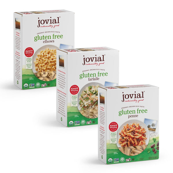 Jovial Brown Rice Farfalle, Penne, & Elbows Pasta - Whole Grain Organic