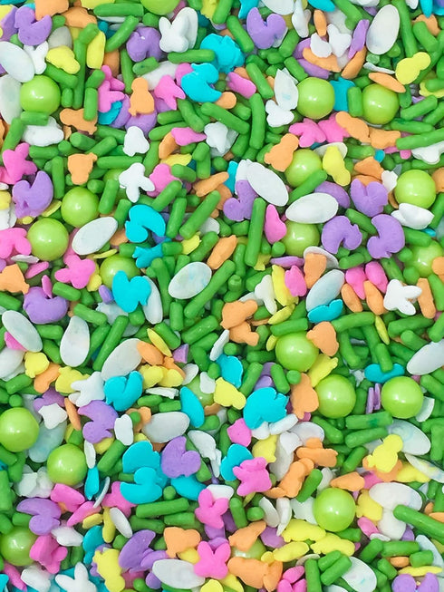 Easter Spring Ducks Flowers Bunny Head Edible Confetti Sprinkles, 4oz for Cake, Cookie, Cupcake, Ice Cream