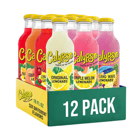 Calypso Lemonade, 6 Flavor Variety Pack, Made with Real Fruit, 16 Fl