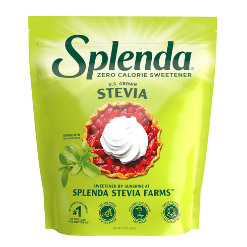 SPLENDA Stevia Zero Calorie Sweetener, Plant Based Granulated Powder for Baking, 9.7oz Resealable Pouch