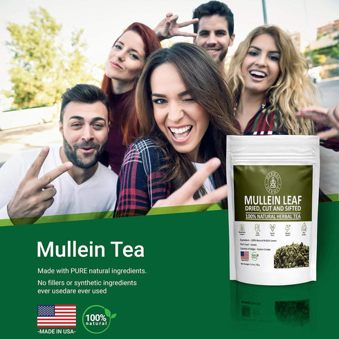(3 oz/85 Herbal Hermit Mullein Leaf Tea grams) Herb for Respiratory Support, Mucous Membranes, Lung Cleanse Dried