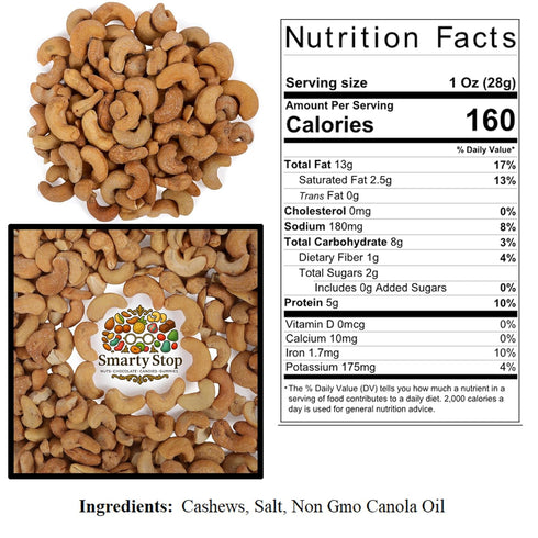 Smarty Stop 2 (Pack 1)) Cashew (Roasted Salted, Pound