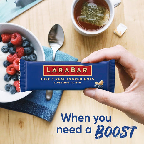 9.6 oz, 6 Larabar Blueberry Muffin Fruit and Nut Bars, Gluten Free and Vegan, Ct