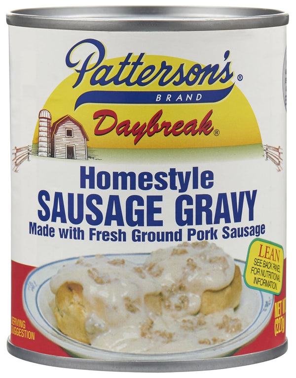 Pattersons PATTERSON'S DAYBREAK SAUSAGE GRAVY W/ FRESH GROUND PORK - 12 / 8