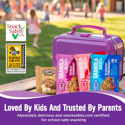 24 Pack Cooper Street Granola Bakes - Soft Baked Oats, Grain & Seeds Breakfast Granola Bars Variety - Nut & Dairy Free