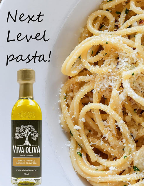 Viva Oliva Set 60ml (2oz) 100% Gourmet Oil Variety Sampler - Gift with four bottles - White Truffle, Black Truffle