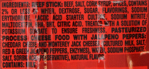 Jalapeno,1.2 (Pack 16) Jack Link's Beef and Cheese Snack, Jalapeno Sizzle, Ounce