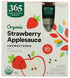 365 by Whole Foods Market, Organic Strawberry Applesauce Pouches, Unsweetened, 3.2 Ounce