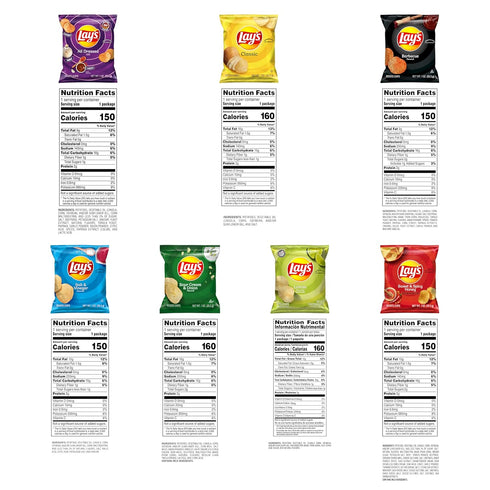 Pack, 1 oz (21 Pack) (Packaging Lay's Potato Chips Variety Bags, and Formula May Vary)