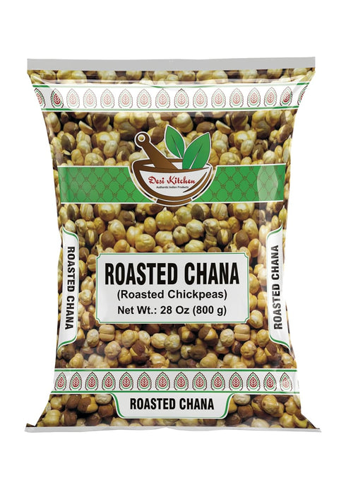 DESI KITCHEN AUTHENTIC INDIAN PRODUCTS Desi Kitchen Roasted Chana 28oz (800g) | Roasted Chickpeas | Non GMO