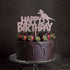 Happy Birthday Cake Topper - Rose Gold Glitter Dinosaur Theme Decoration for Boy and Girl Birthday Party