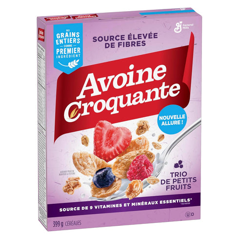 Oatmeal Crisp 399g/14.1 oz., Triple Berry Cereal, (Imported from Canada)
