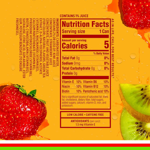 7.5 oz (3/10 Pack) Sparkling Ice Kiwi Strawberry Sparkling Water, with Antioxidants and Vitamins, Zero Sugar, fl Cans