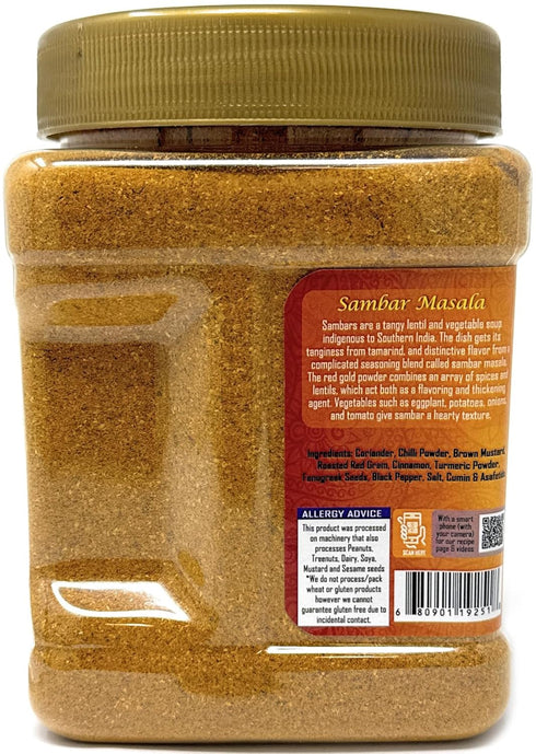 Rani Sambar Masala - Lentil Soup Spice Blend, 16oz (1lb) PET Jar, All Natural, Vegan, Gluten Friendly