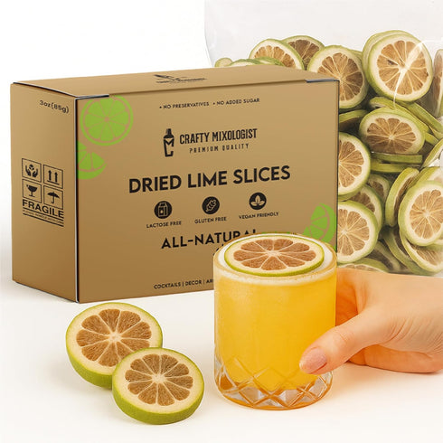 3oz/85gm 23 37 Dried Lime Slices to Pcs, Citrus Dehydrated Fruit For Cocktails, Limes For Cocktail and Decor, Cocktail