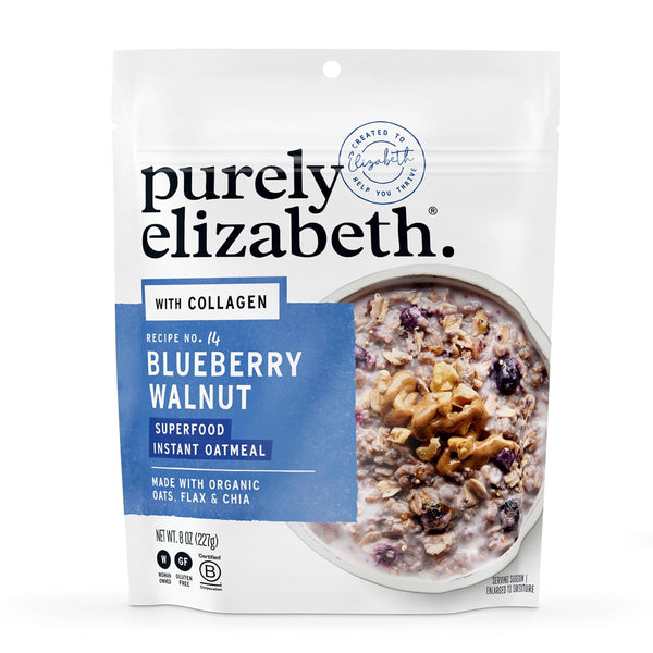 Purely Elizabeth, Oat Blueberry Walnut Collagen Pouch, 8 Ounce