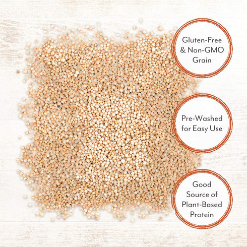 5 Lb Roland Foods White Quinoa, Pre-washed, Specialty Imported Food, Bag