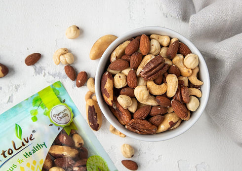 1 Filberts, Food to Live Deluxe Nuts Mix, Pound A Blend of Dry Roasted Pecans, Cashews, Almonds, Brazil Nuts