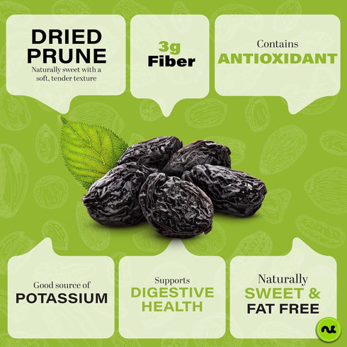 (80oz, 5 LB) NUT CRAVINGS - Dried Prunes Pitted Unsweetened, Dry Plums No Sugar Added, Unsulphured Sweet Healthy Snack