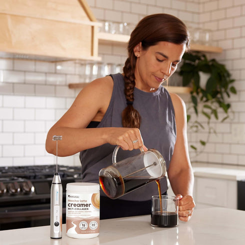 NativePath Keto Coffee Creamer Powder Mocha Latte - Keto-Friendly, Non-Dairy & Low Sugar Creamer with Grass-fed Collagen