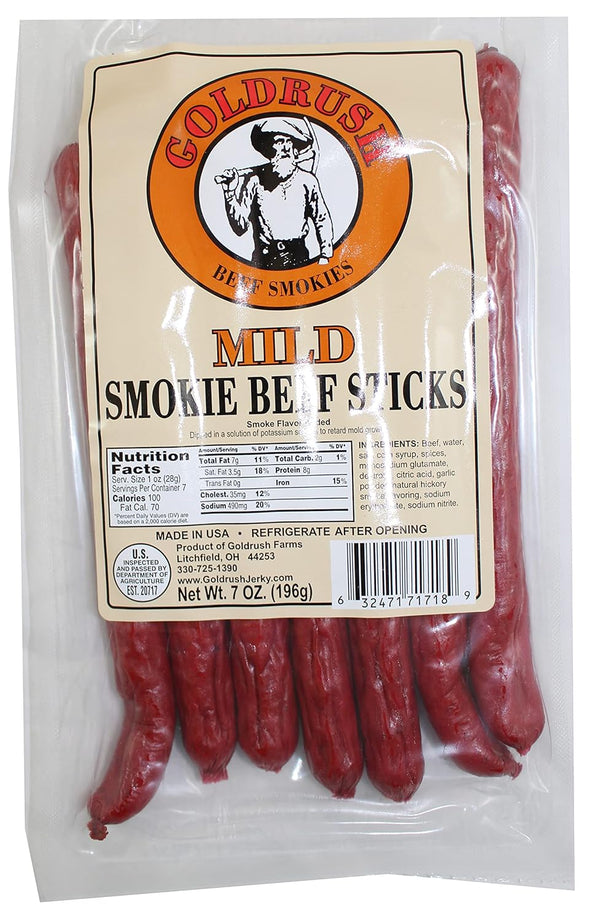 GOLDRUSH Gold Rush Beef Sticks 7oz. Package (Mild)