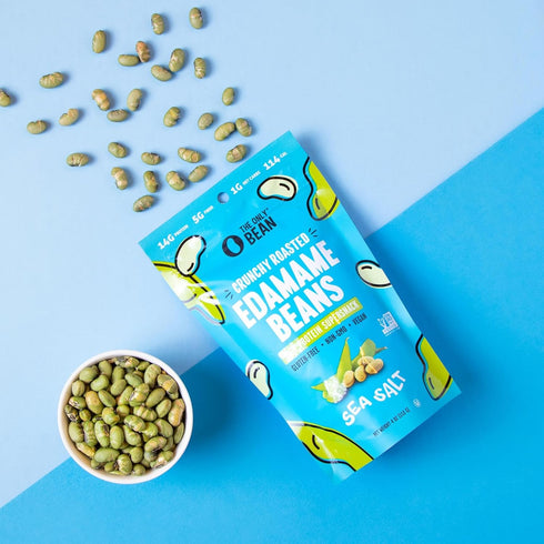 (2g (14g 4 oz (3 Pack) The Only Bean - Crunchy Roasted Edamame Beans (Sea Salt) - Keto Snacks Net) - High Protein