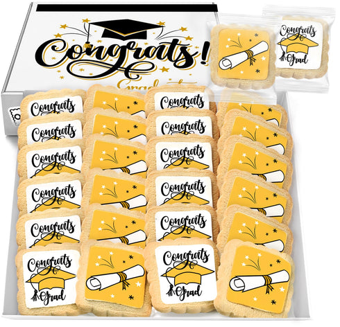 OMCookie 24 Graduation Cookies Gift Basket Box 2026 | Individually Wrapped |