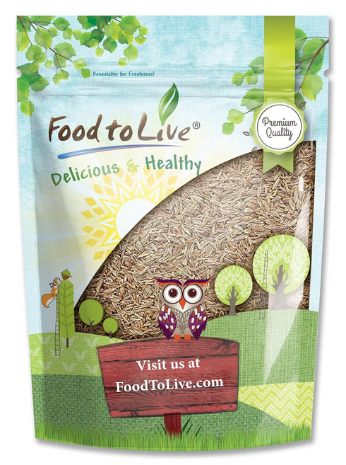 Food to Live Caraway Seeds, 8 Ounces Whole Raw Dried, Kosher and Vegan, Bulk Savory Spice, Rich in Dietary Fiber