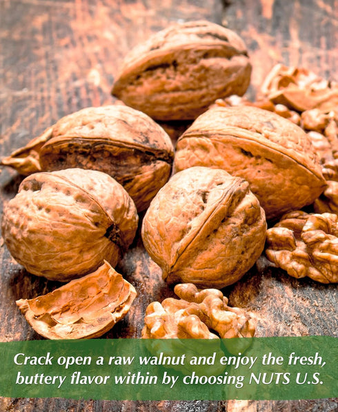 Packed (6 LBS) NUTS U.S. - Walnuts In Shell | Grown and in California | Chandler Variety | Fresh Buttery Taste and Easy