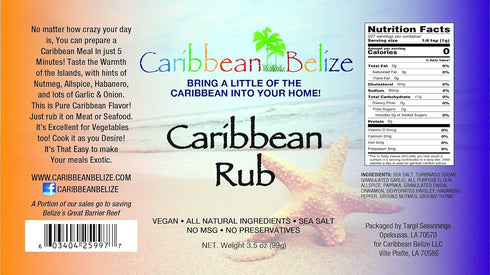 Caribbean Belize Caribbean Rub-All the flavors of the islands for an amazing BBQ Rub for seafood or meats