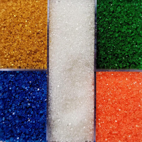HeDeon&Rles White Gold Blue Green Orange Sanding Sugar Crystals Sparkling Sugar Crystals for Baking Icing Cookie