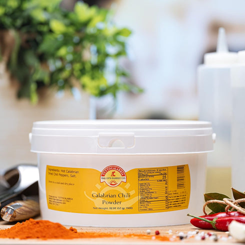 52.91 oz (1500 TUTTOCALABRIA, Calabrian Hot Chili Pepper Powder, Bulk Tub, g) All Natural, Non-GMO, Product of Italy