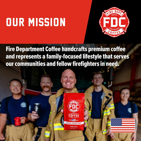 Fire Department Coffee - Dark Roast Coffee Pods, Bold & Strong, 12 Single Pods