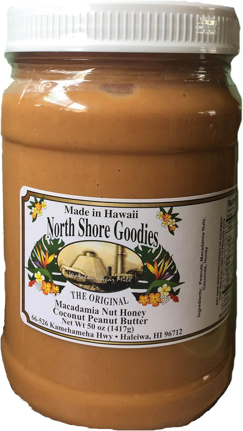 North Shore Goodies Macadamia Nut Honey Coconut Peanut Butter - 2lbs