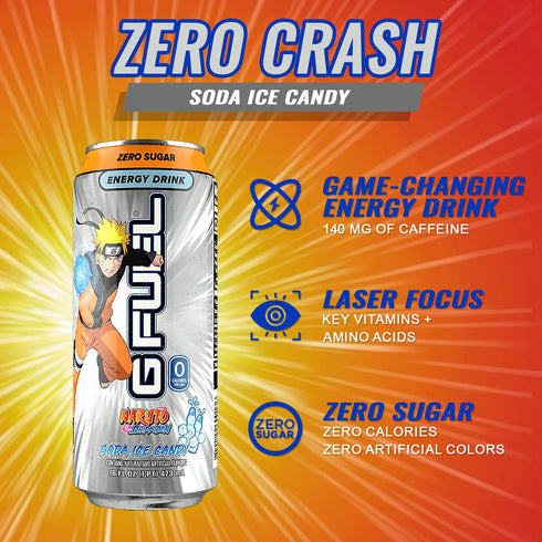140mg 16 oz 12-Pack) G Fuel Energy Drink, Lemon Lime Slushie, Sugar Free Beverage with Caffeine, Daily Energy Boost