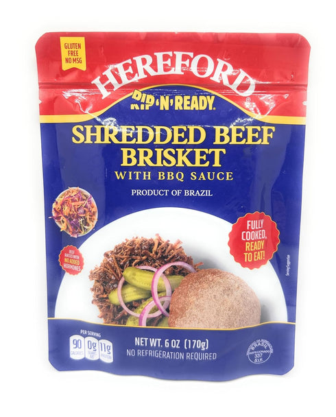6oz pack 6 Rip 'n' Ready Shredded Beef Brisket with BBQ Sauce